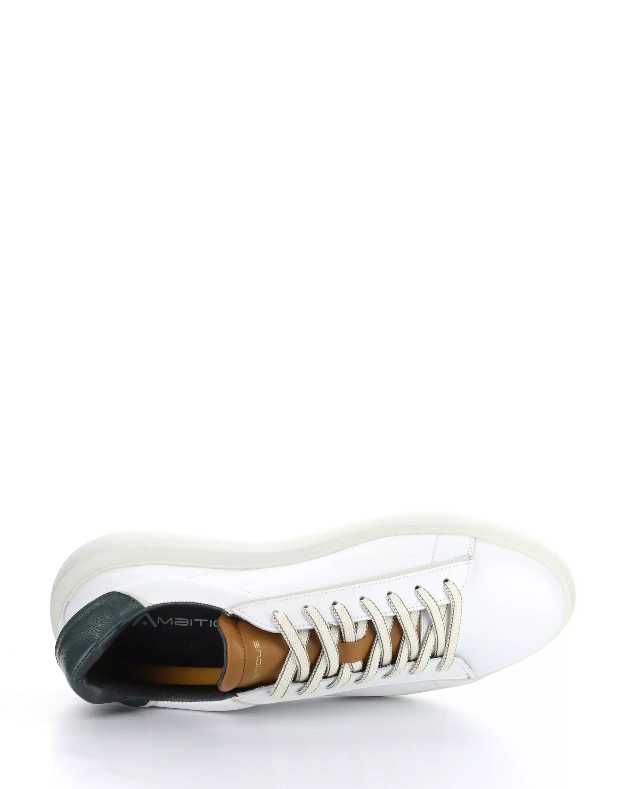 11677D WHITE/CAMEL/FOREST Lace-up Shoes