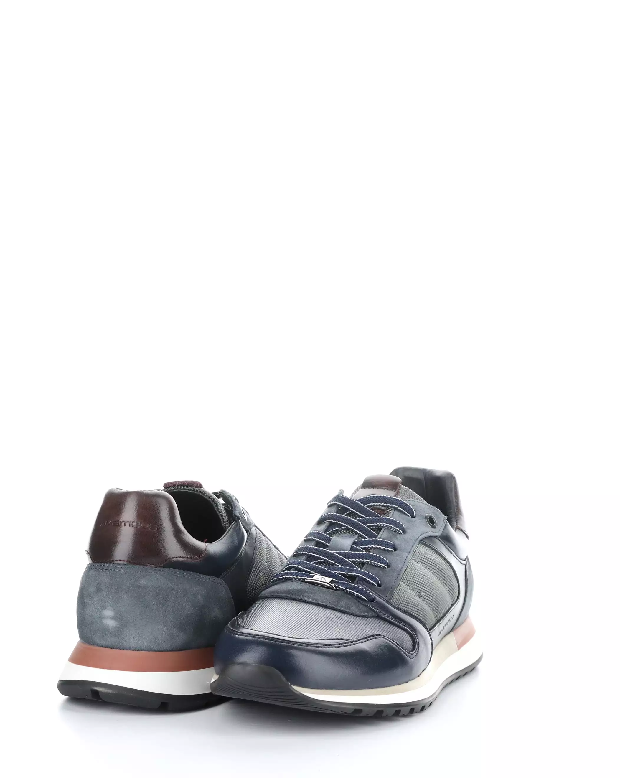 12554 NAVY/GREY Lace-up Shoes