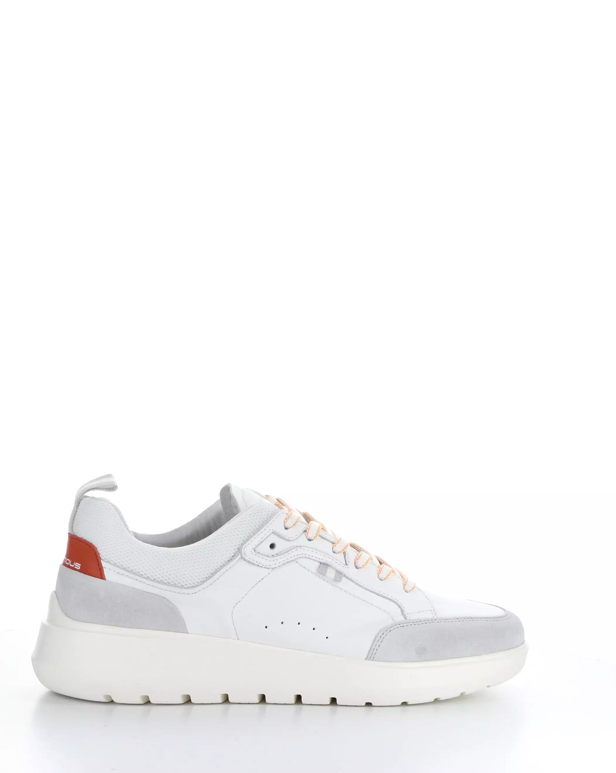 12806 WHITE/ORANGE Lace-up Shoes