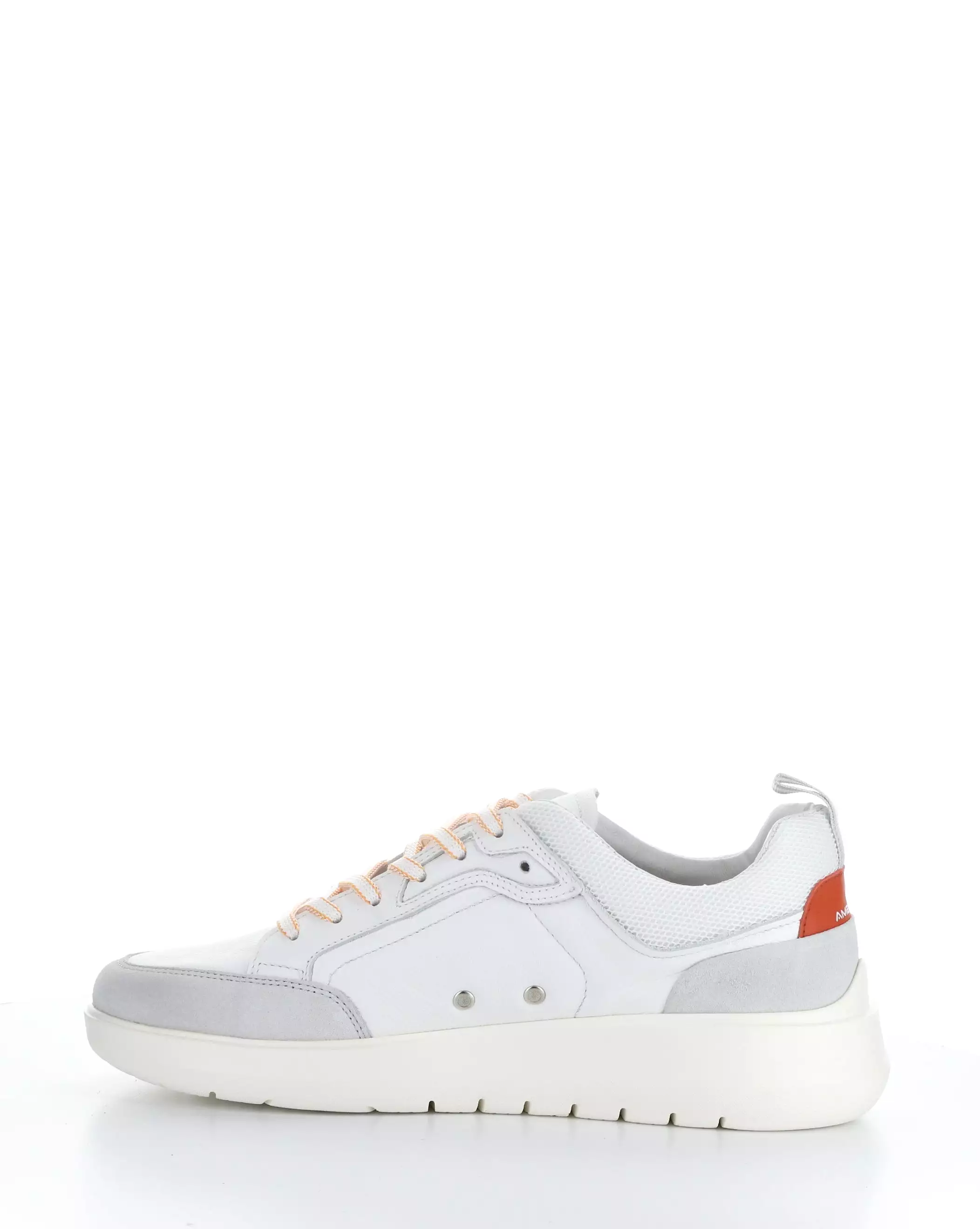 12806 WHITE/ORANGE Lace-up Shoes