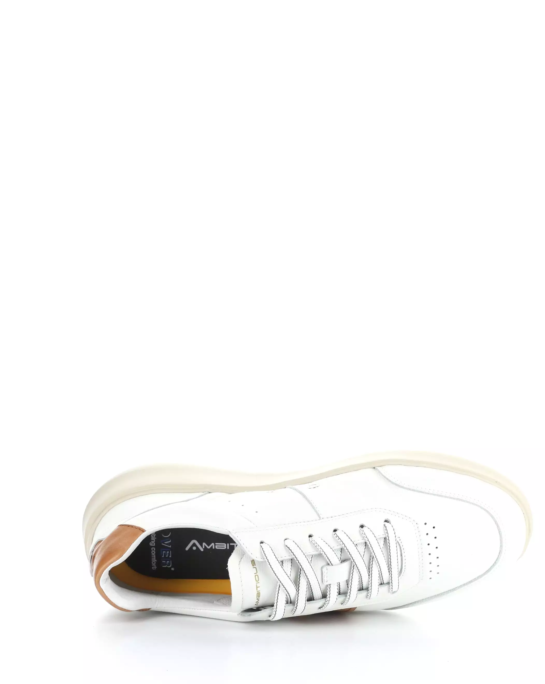 12863 WHITE/COGNAC Lace-up Shoes