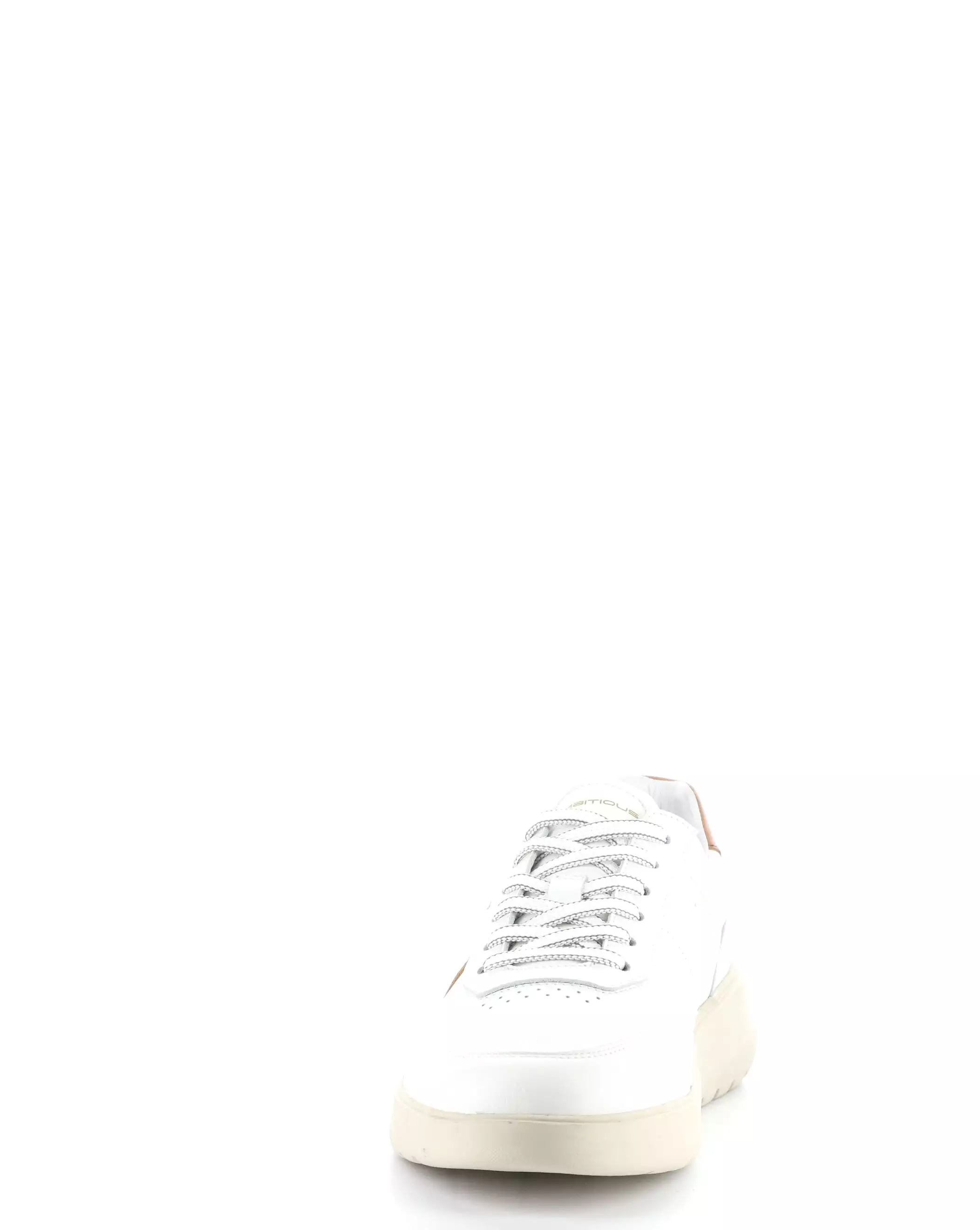 12863 WHITE/COGNAC Lace-up Shoes