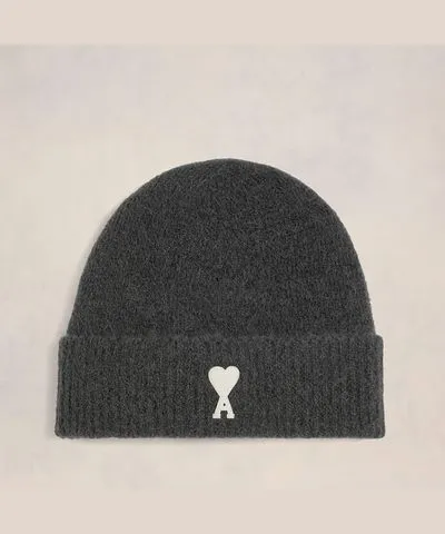 AMI PARIS Men's Off White ADC Beanie