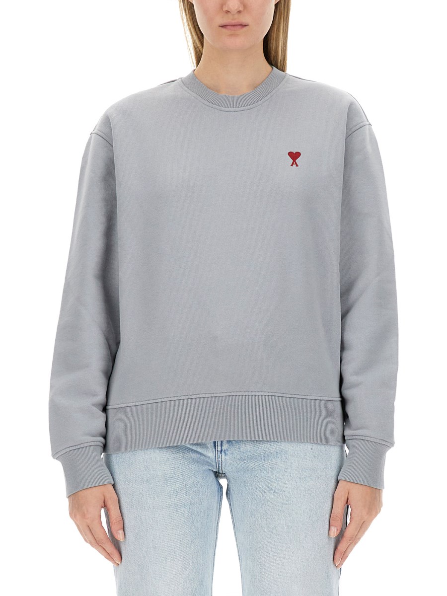 AMI PARIS    SWEATSHIRT WITH LOGO