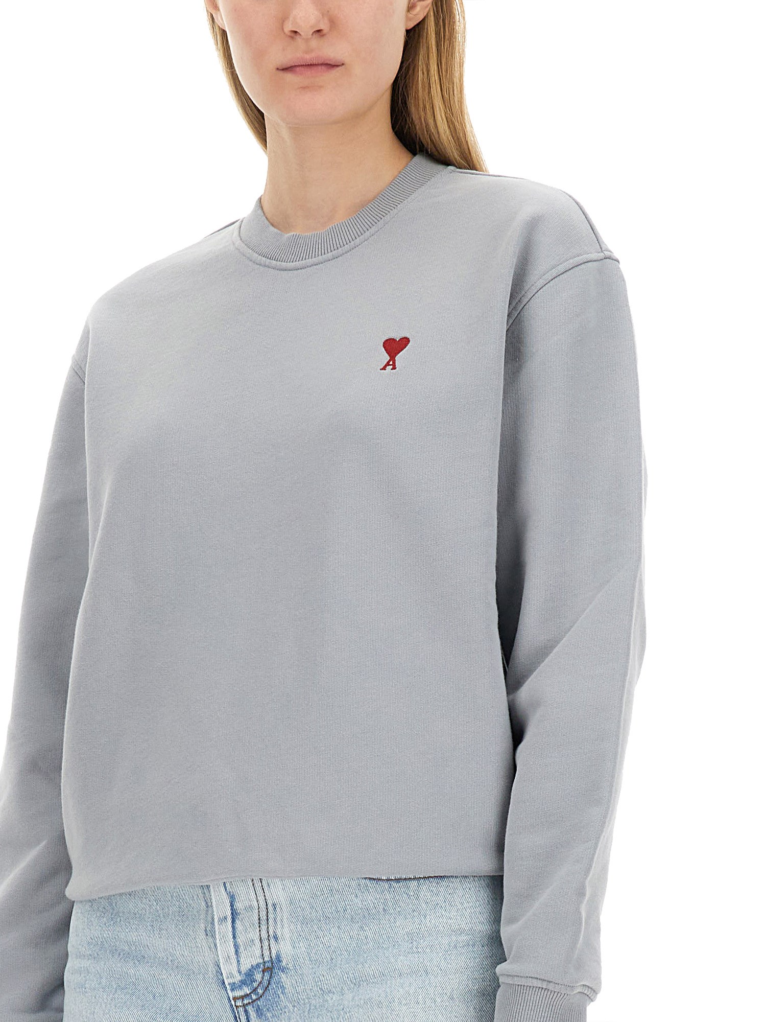 AMI PARIS    SWEATSHIRT WITH LOGO