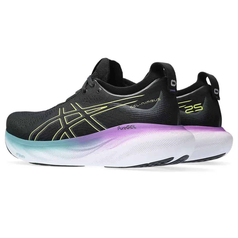 ASICS Women's Gel-Nimbus 25 Running Shoe (Black/Glow Yellow)