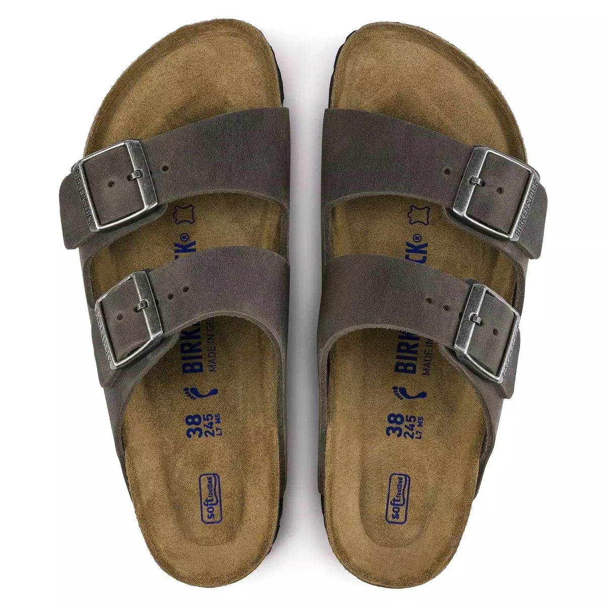 Birkenstock Arizona Soft Footbed - Iron Oiled Leather