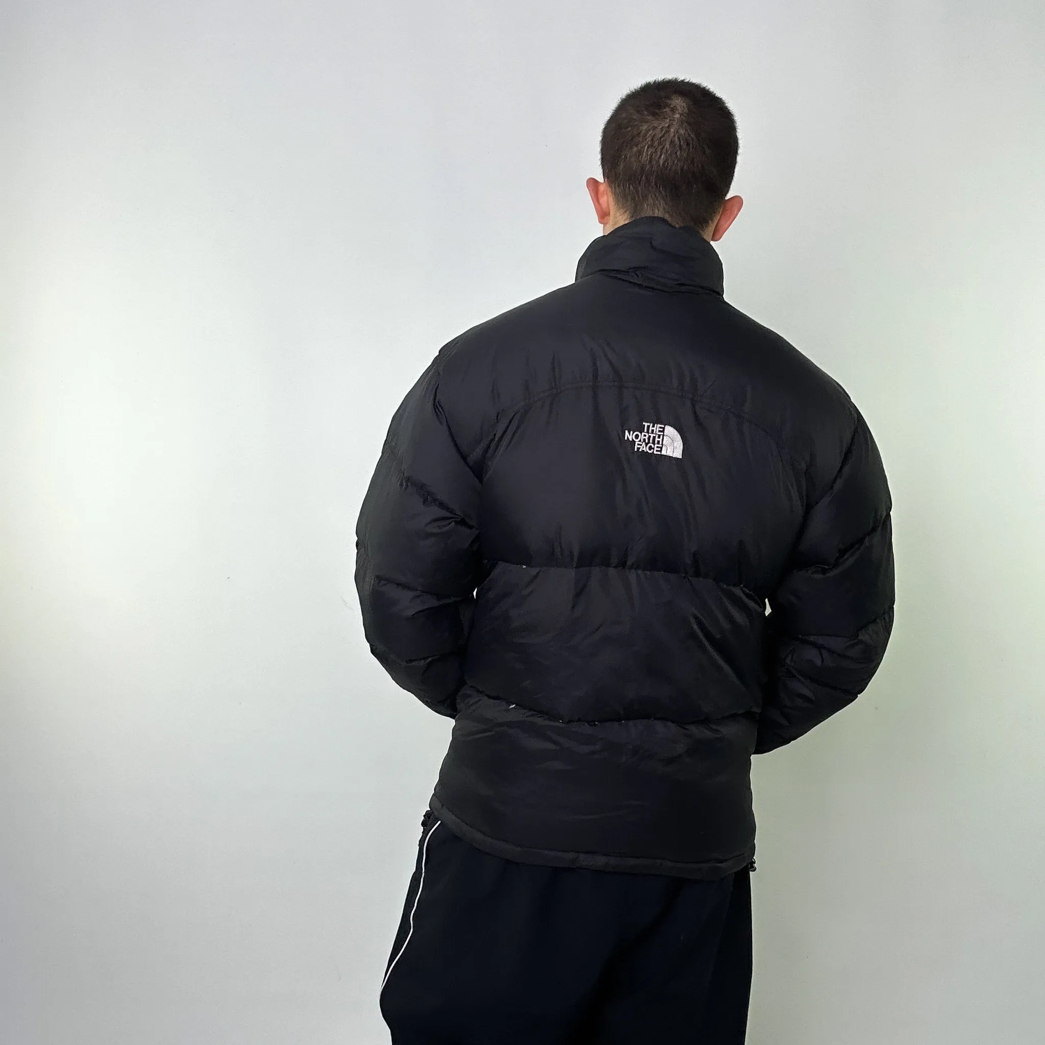 Black 80s The North Face 700 Series Wave Nuptse Puffer Jacket Coat (XL)