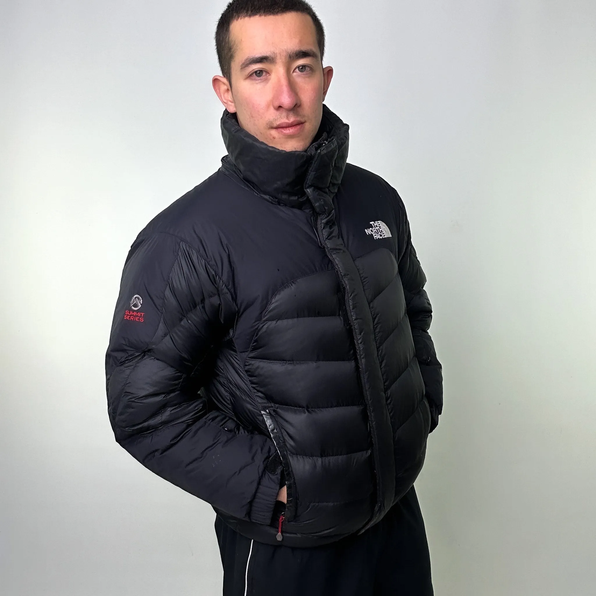 Black 90s The North Face 850 Summit Series Puffer Jacket Coat (M)