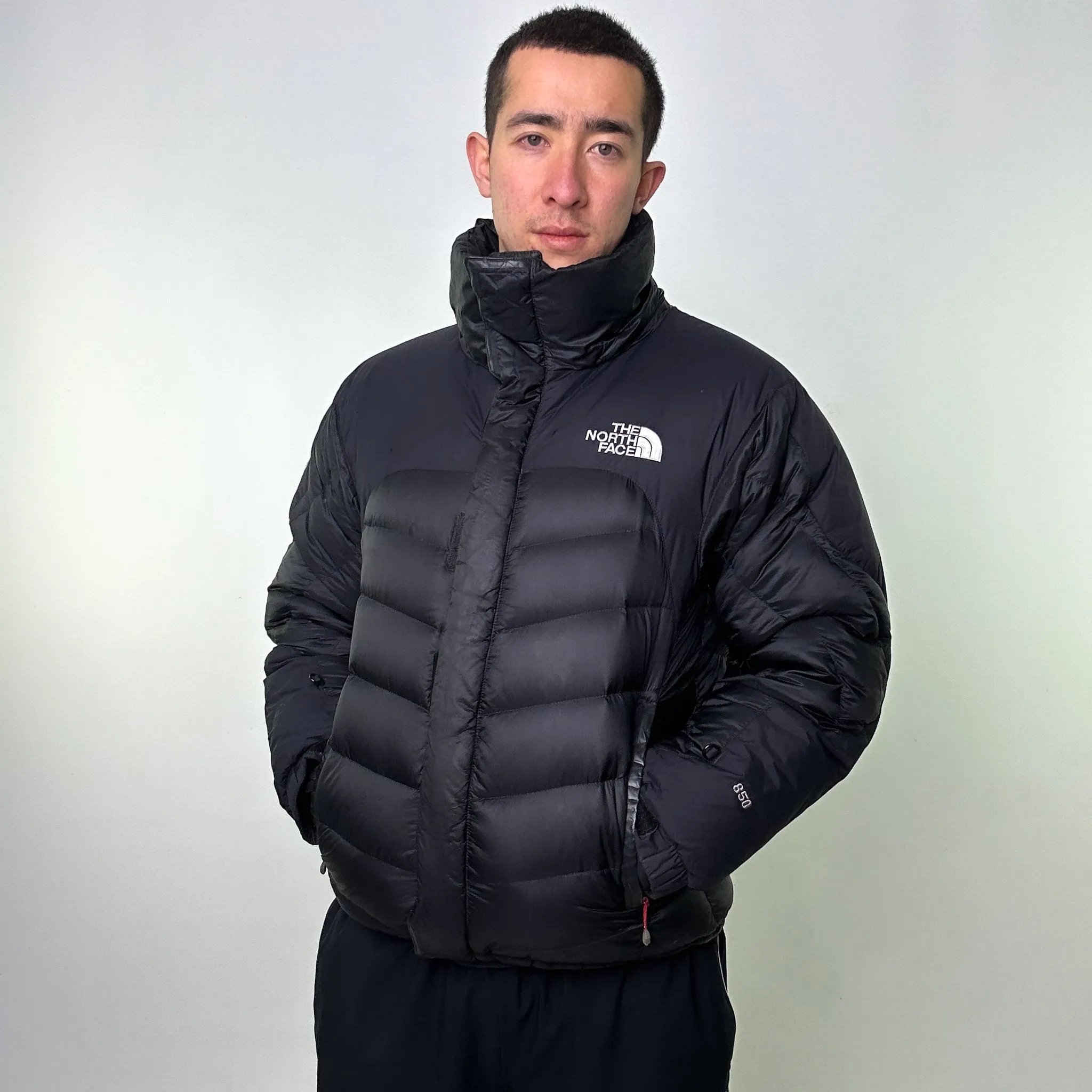 Black 90s The North Face 850 Summit Series Puffer Jacket Coat (M)