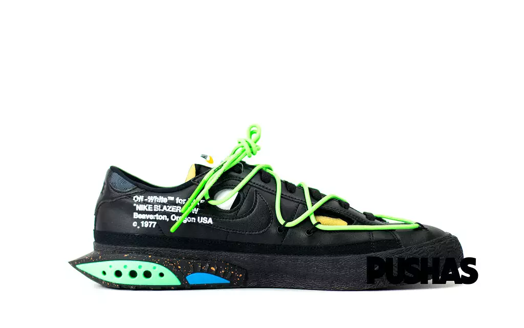 Blazer Low x Off-White 'Black Electro Green' (2022)