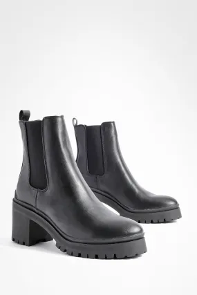 Block Heel Chelsea Boots