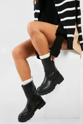 Calf High Chelsea Boots