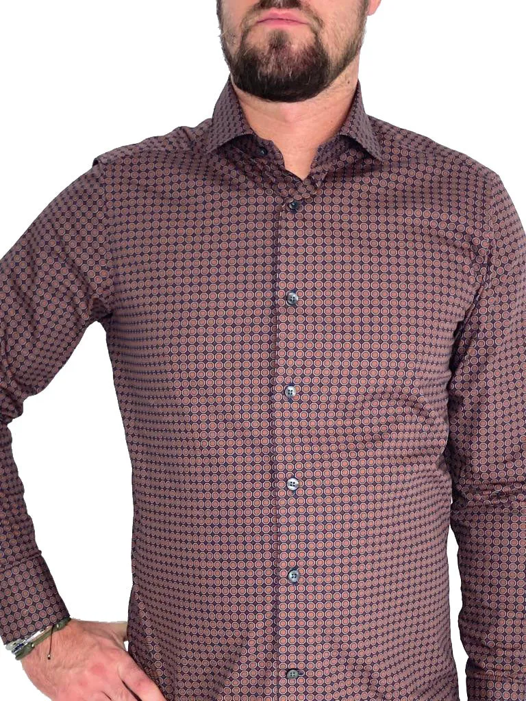 CAMICIA UOMO IN MICRO-FANTASIA 100% COTONE