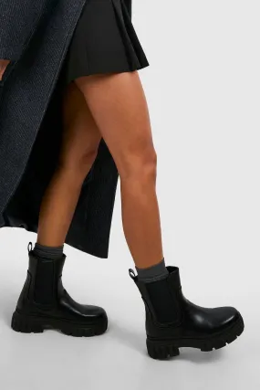 Chunky Lug Sole Chelsea Boots