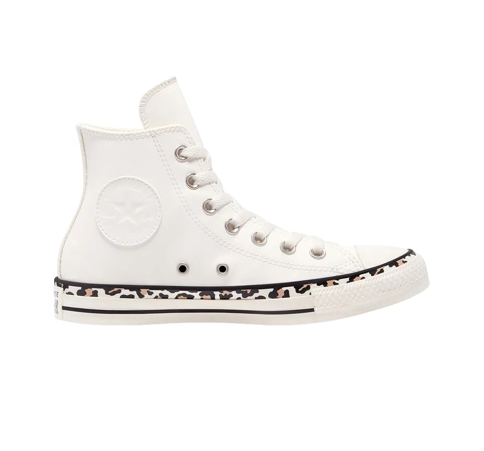 CONVERSE WOMEN'S CHUCK TAYLOR ALL STAR LEOPARD WHITE SHOE