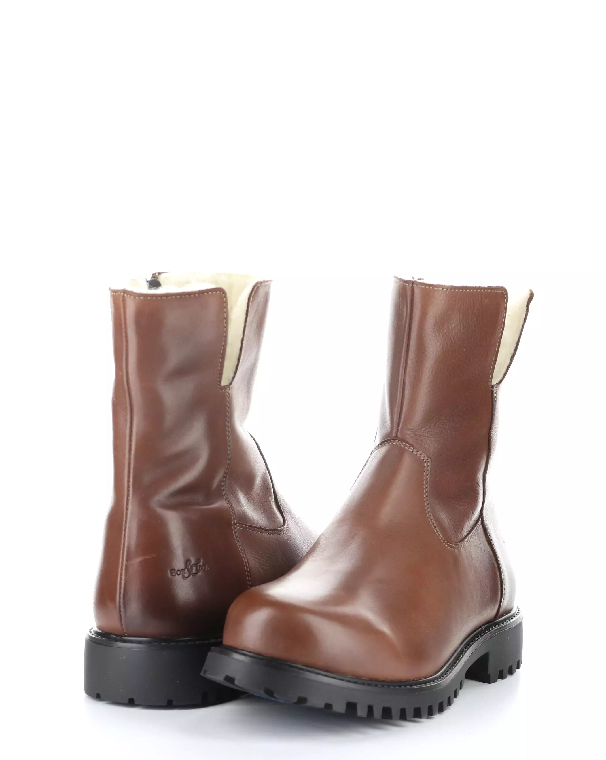 DEREK COFFEE Round Toe Boots