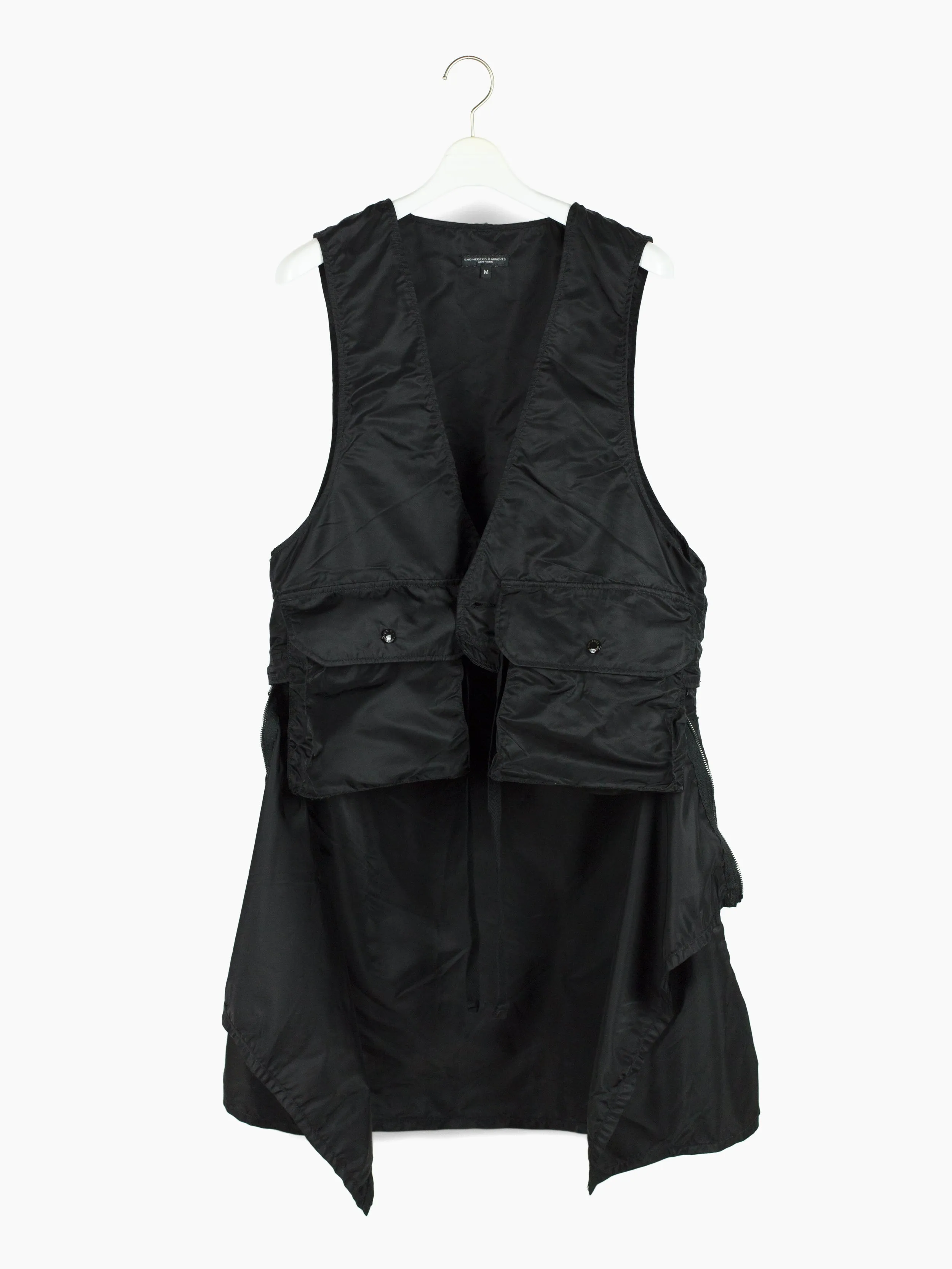 Engineered Garments Bomber Satin Convertible Long Fowl Vest