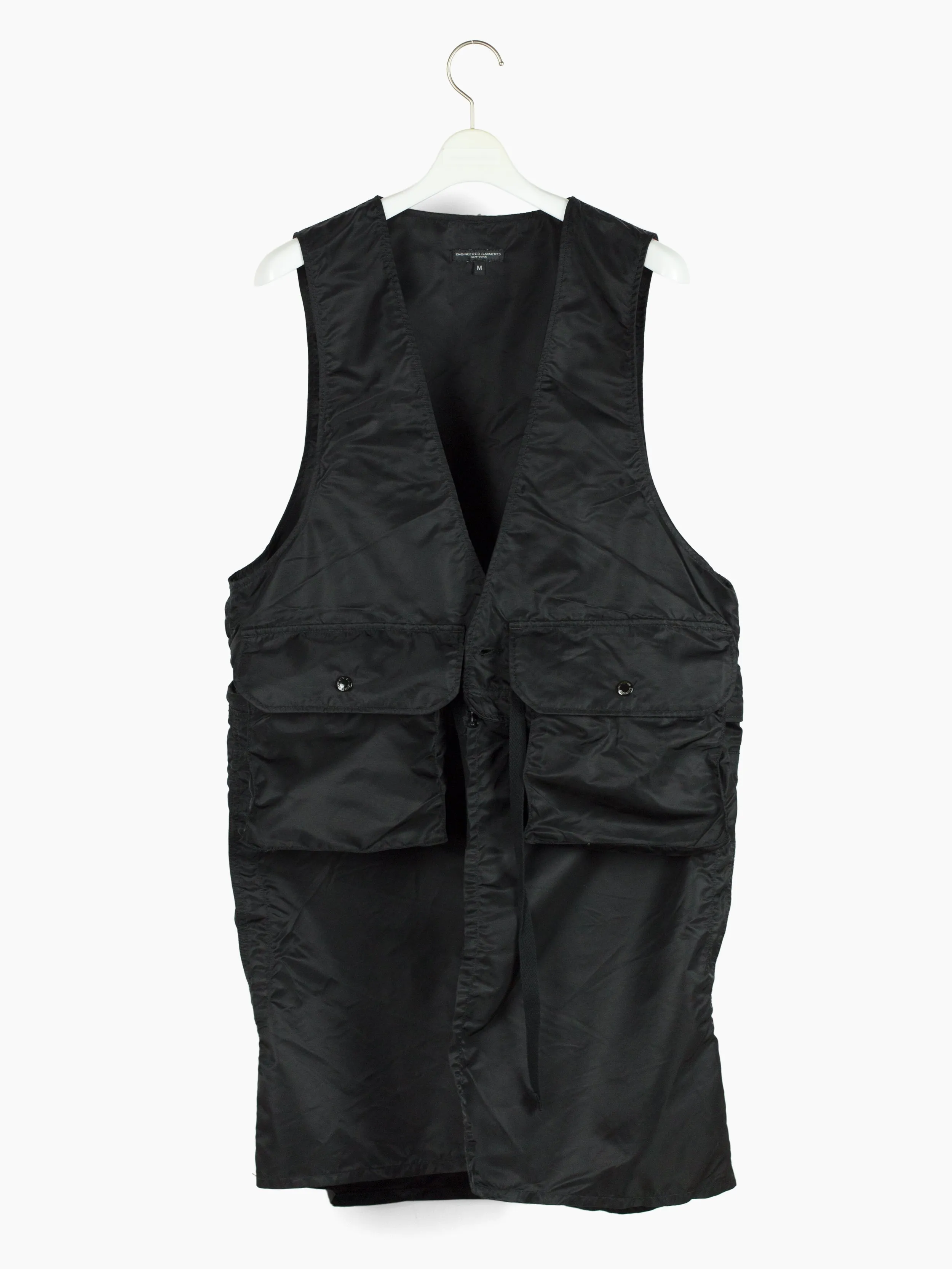 Engineered Garments Bomber Satin Convertible Long Fowl Vest