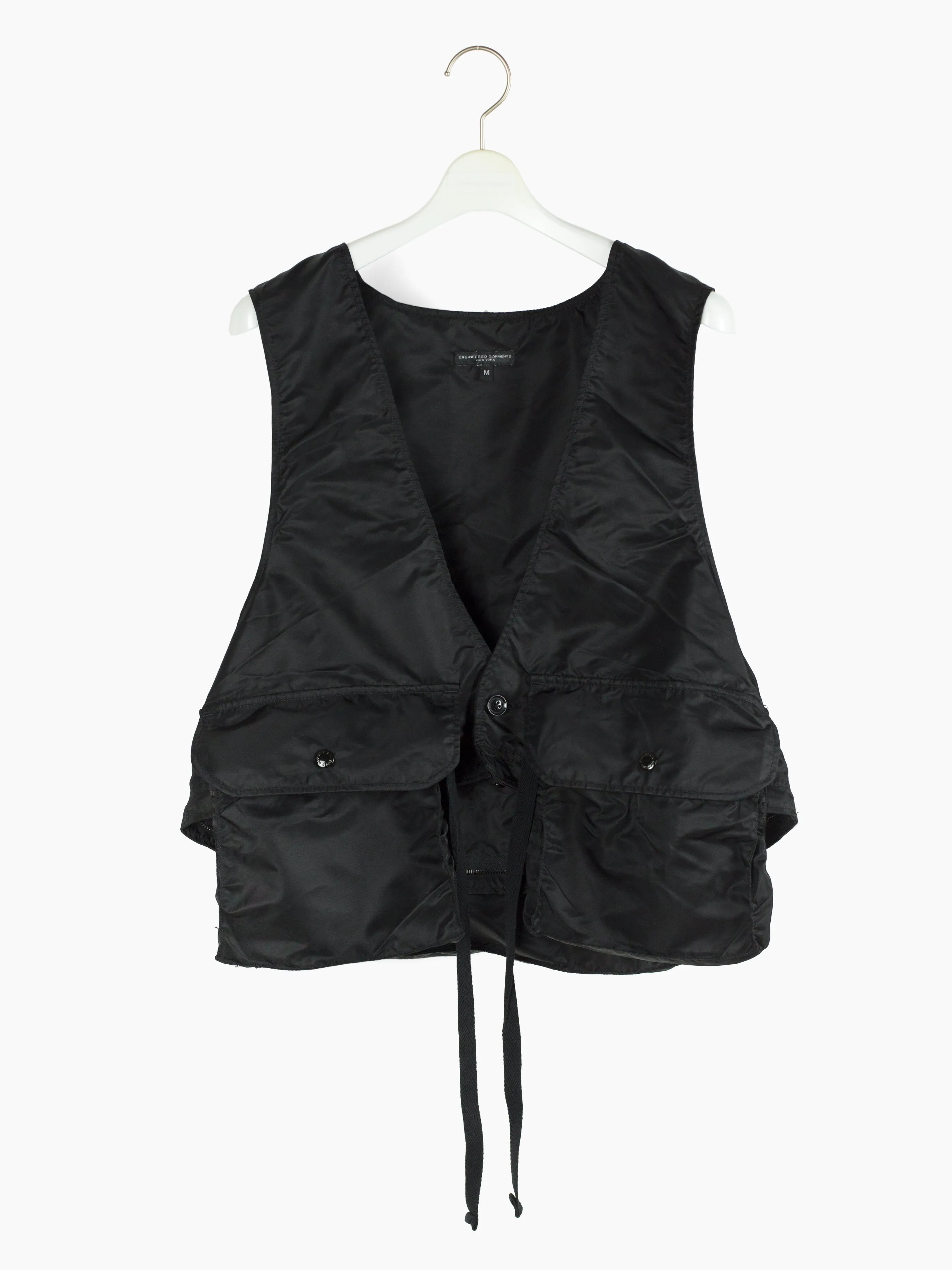 Engineered Garments Bomber Satin Convertible Long Fowl Vest