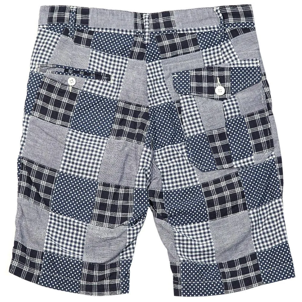 Engineered Garments Cambridge ShortsNavy Patchwork