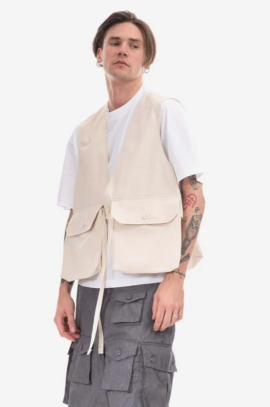 Engineered Garments vest men’s beige color