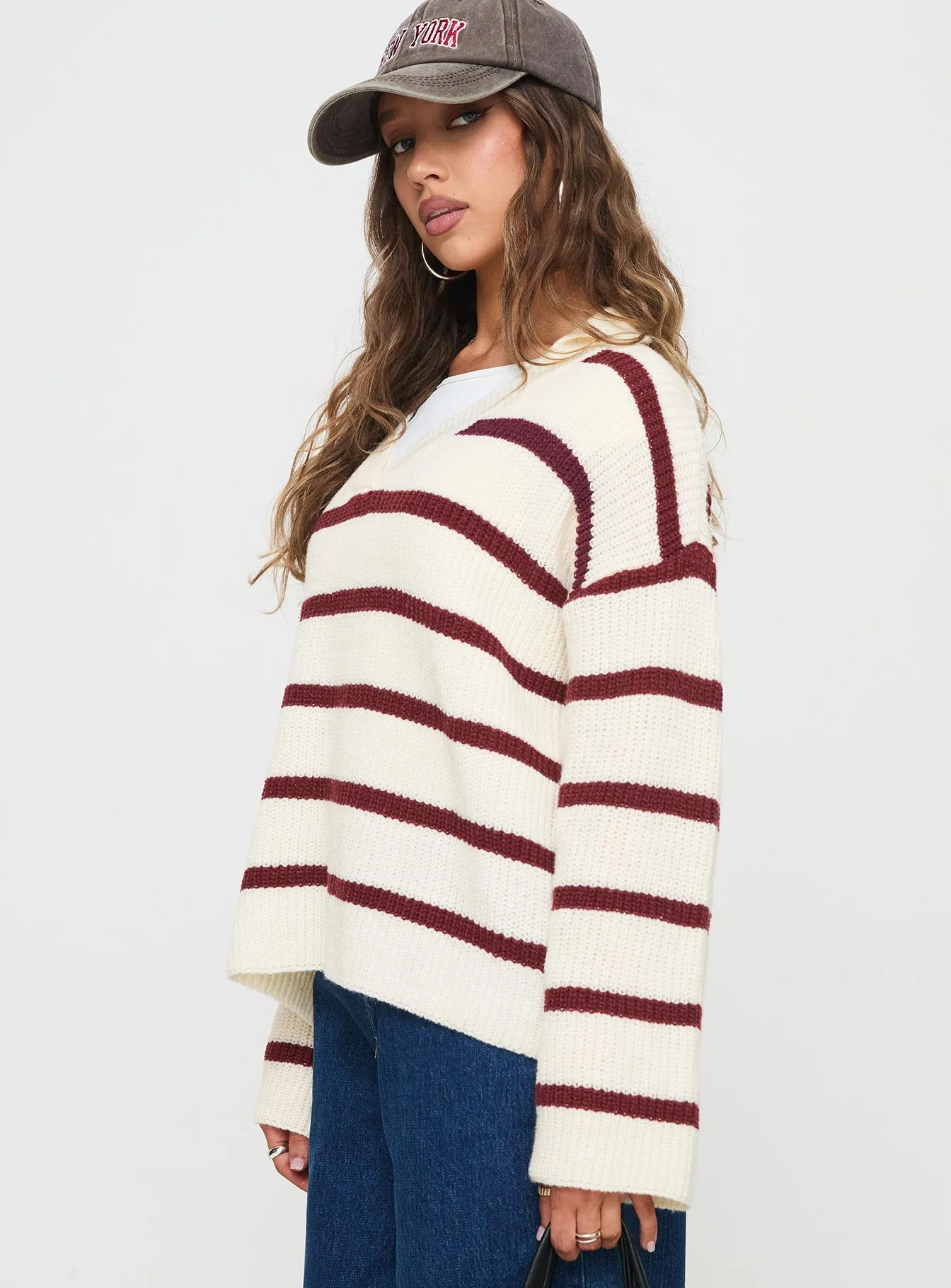 Forte Knit Sweater Red / Cream