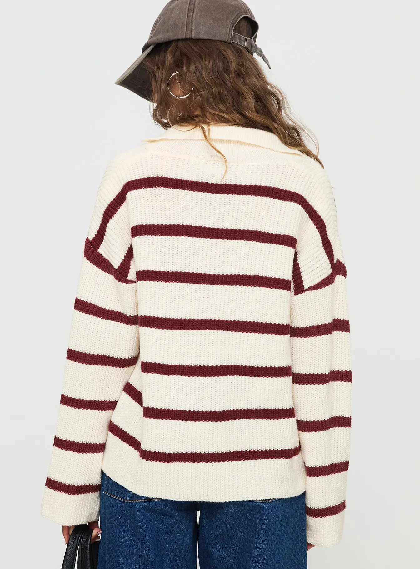 Forte Knit Sweater Red / Cream