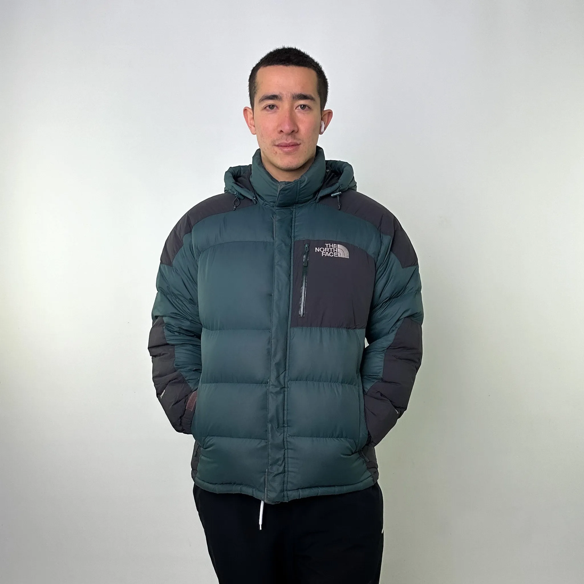 Green 90s The North Face 700 Series Nuptse Puffer Jacket Coat (L)