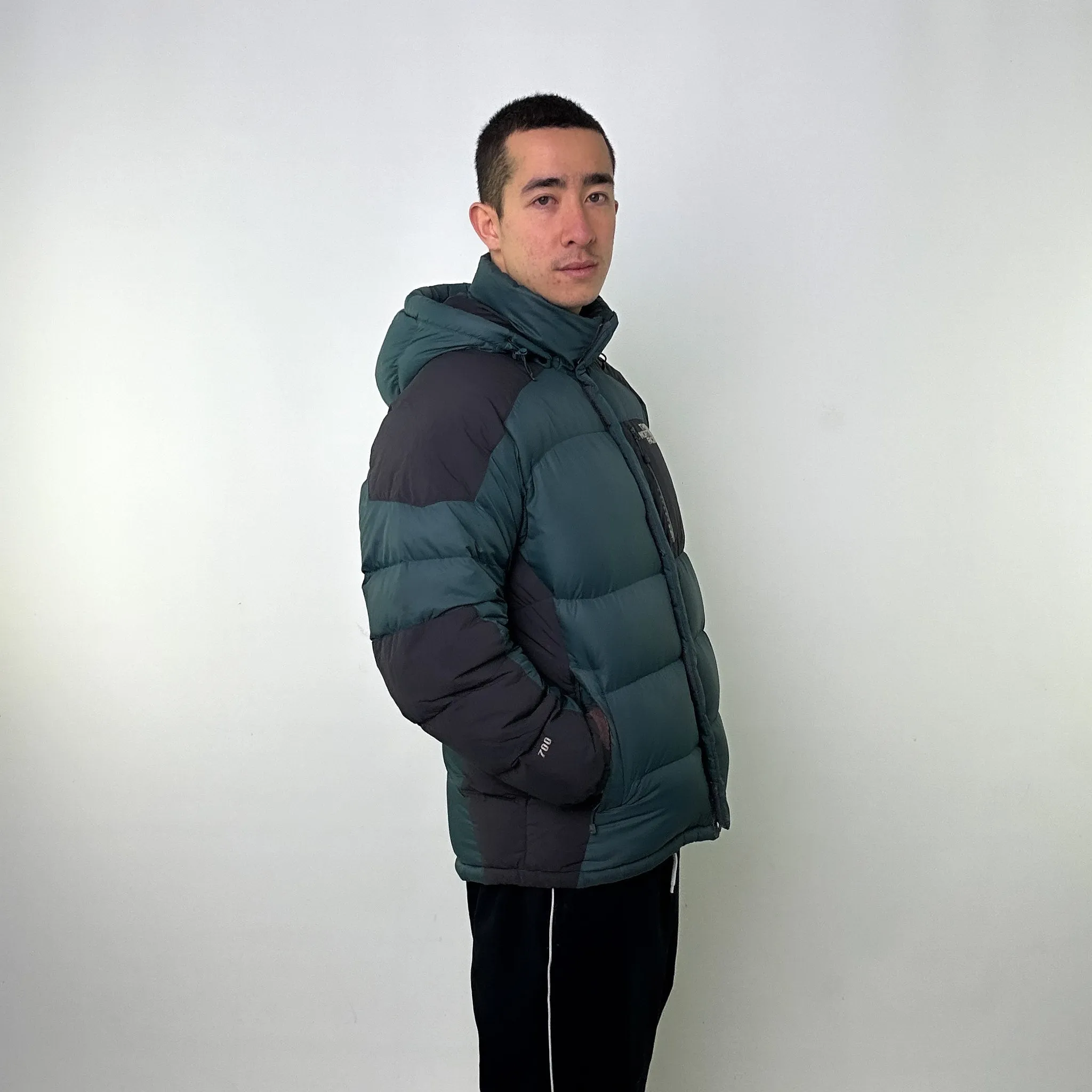 Green 90s The North Face 700 Series Nuptse Puffer Jacket Coat (L)