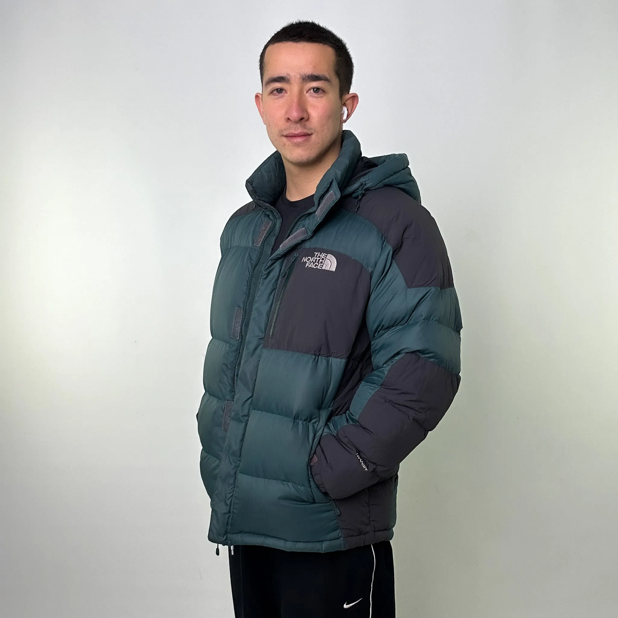 Green 90s The North Face 700 Series Nuptse Puffer Jacket Coat (L)