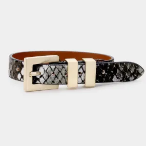 iLLASPARKZ Faux Leather Animal Pattern Belt Buckle Wrap Bracelet