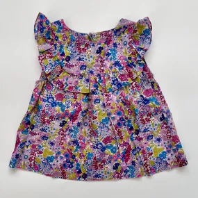 Jacadi Blue Liberty Print Sleeveless Blouse: 5 Years