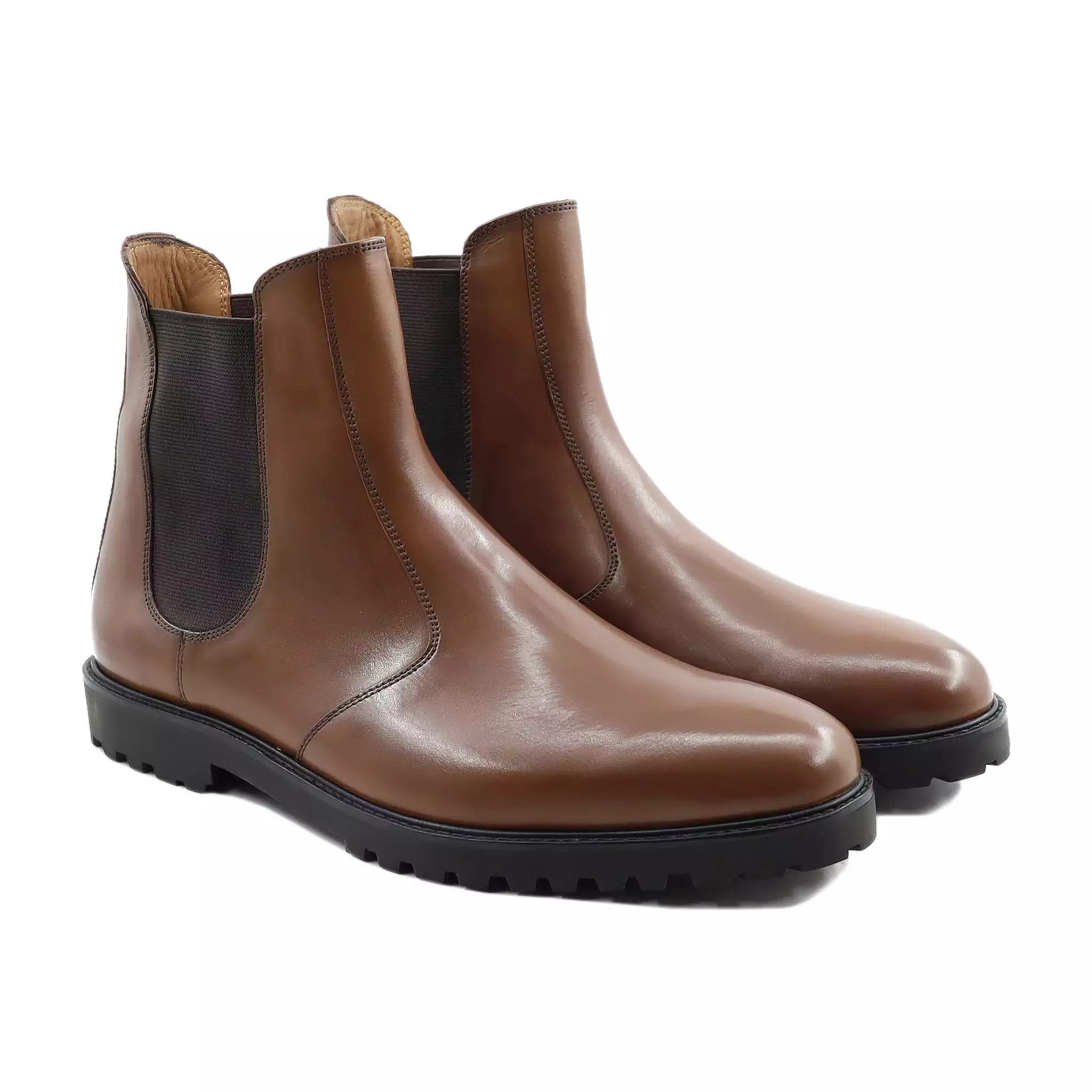 Jamsa - Men's Light Brown Calf Leather Chelsea Boot