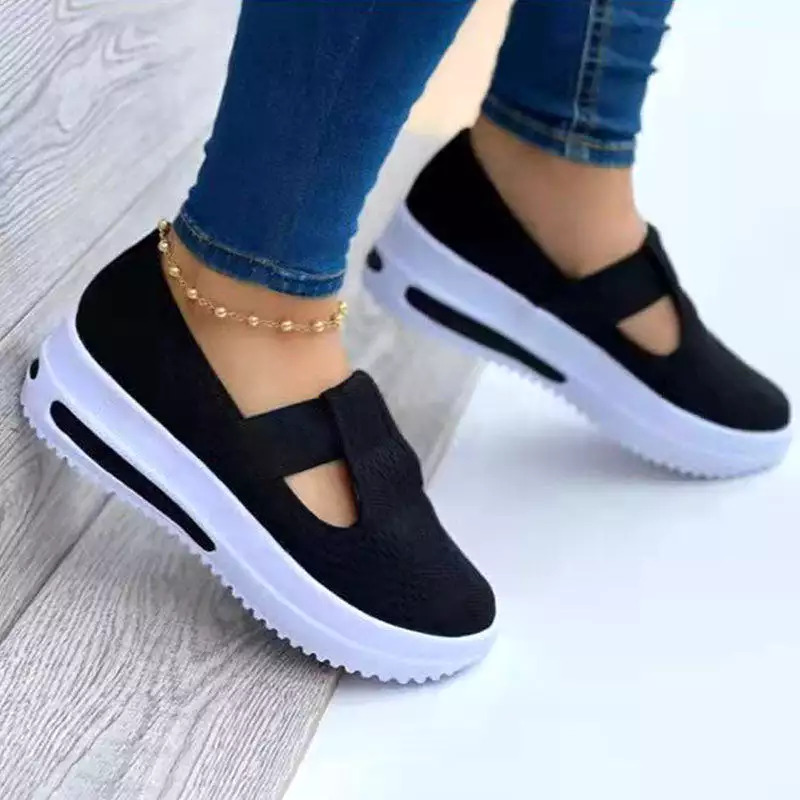 Libiyi spring new round toe platform women's sneakers