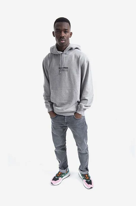 Maharishi cotton sweatshirt men's gray color