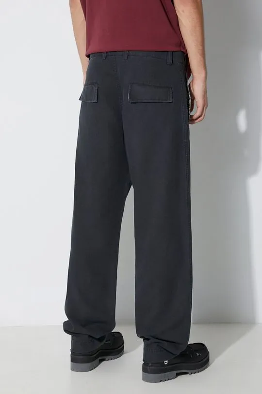 Maharishi trousers U.S. Chino Loose men's black color 4604.BLACK