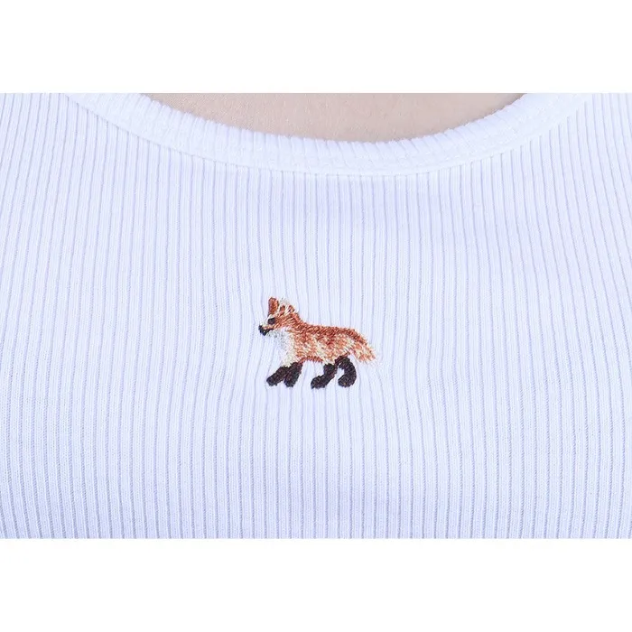 MAISON KITSUNE  |Cotton Logo Tanks & Camisoles