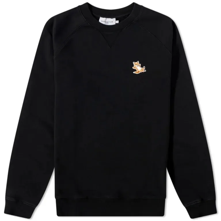 MAISON KITSUNE  |Crew Neck Street Style Long Sleeves Plain Cotton Logo