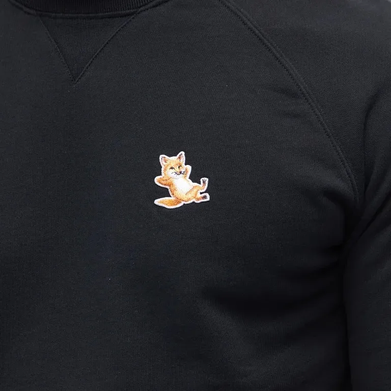 MAISON KITSUNE  |Crew Neck Street Style Long Sleeves Plain Cotton Logo