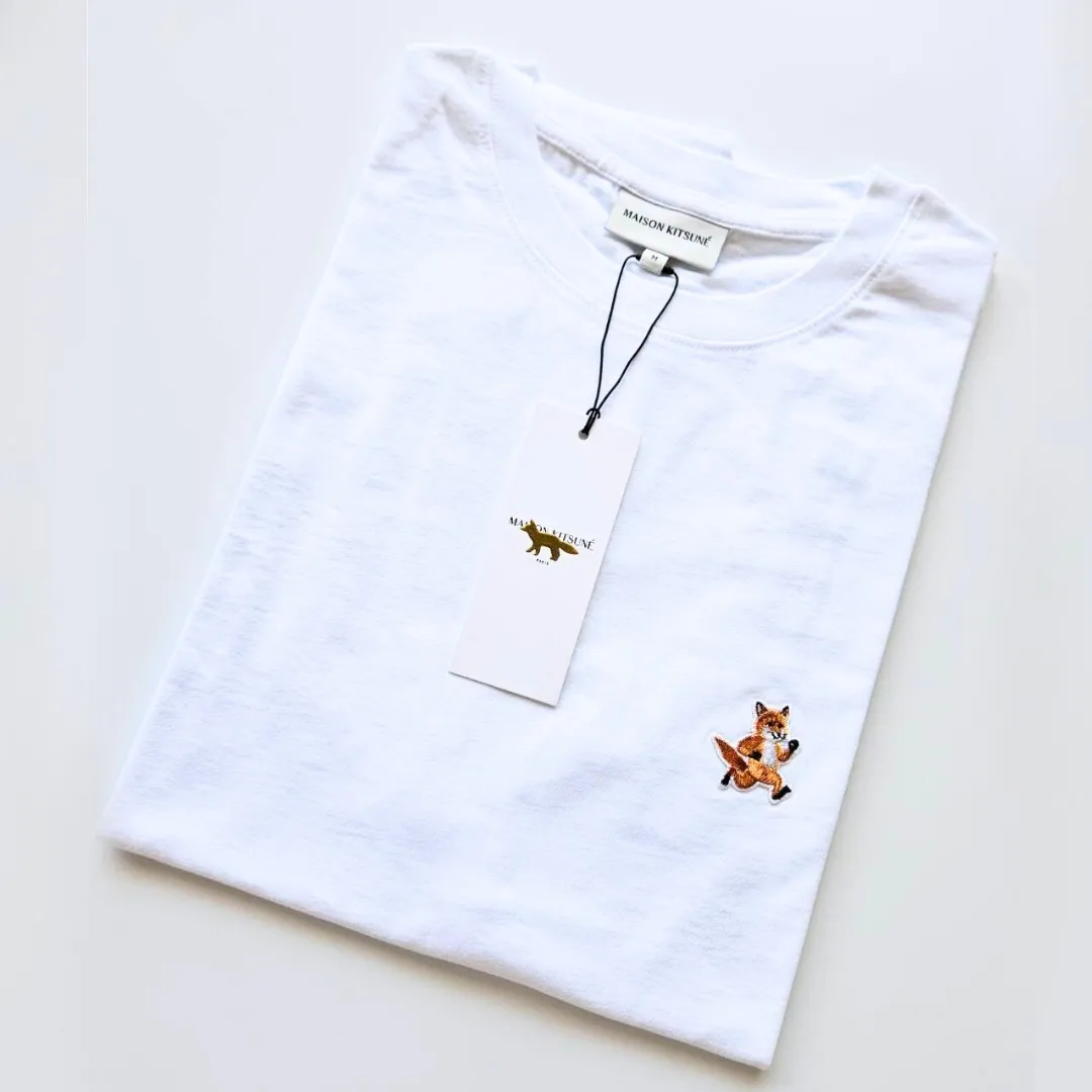 MAISON KITSUNE  |Crew Neck Street Style Plain Cotton Short Sleeves Designers