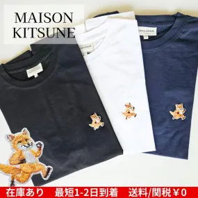 MAISON KITSUNE  |Crew Neck Street Style Plain Cotton Short Sleeves Designers