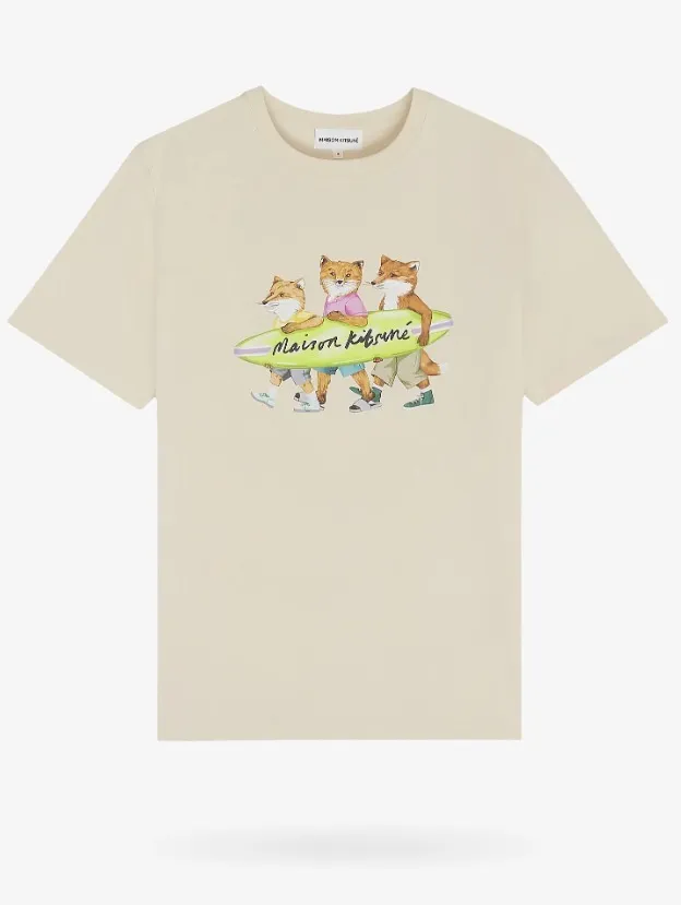 MAISON KITSUNE  |Street Style Logo Designers T-Shirts