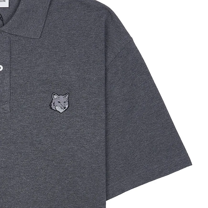 MAISON KITSUNE  |Street Style Short Sleeves Logo Designers Polos