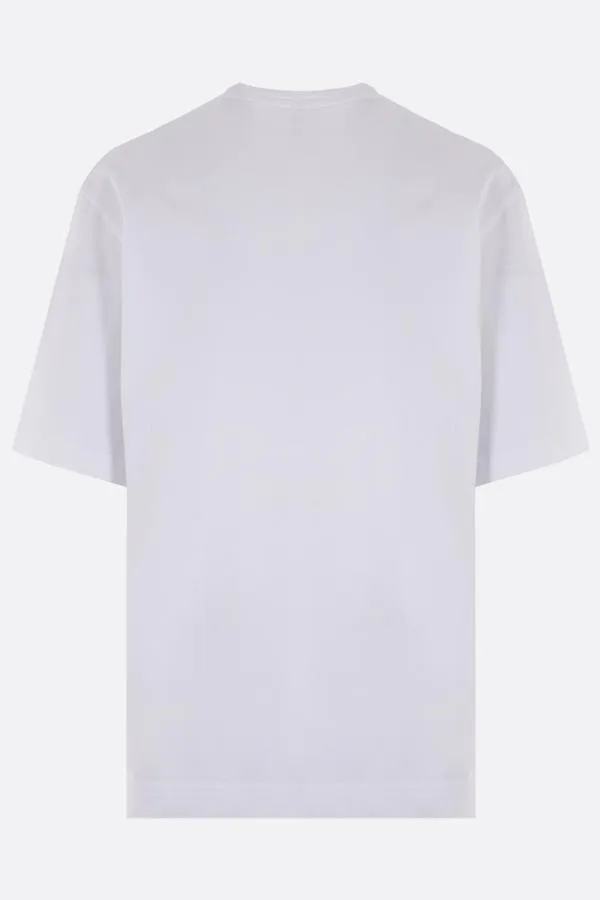 MAISON KITSUNE  |Street Style U-Neck Cotton Short Sleeves Logo Designers