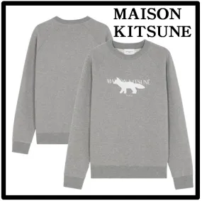 MAISON KITSUNE  |Unisex Street Style Logo Designers Sweatshirts