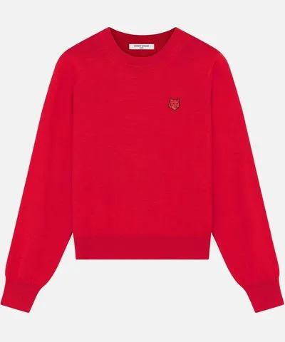 Maison Kitsune Women's Bold Fox Head Patch Regular Jumper