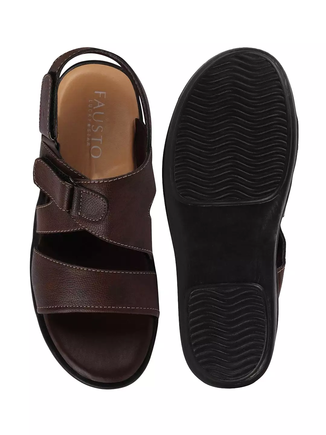 Men Brown Dress Sandals