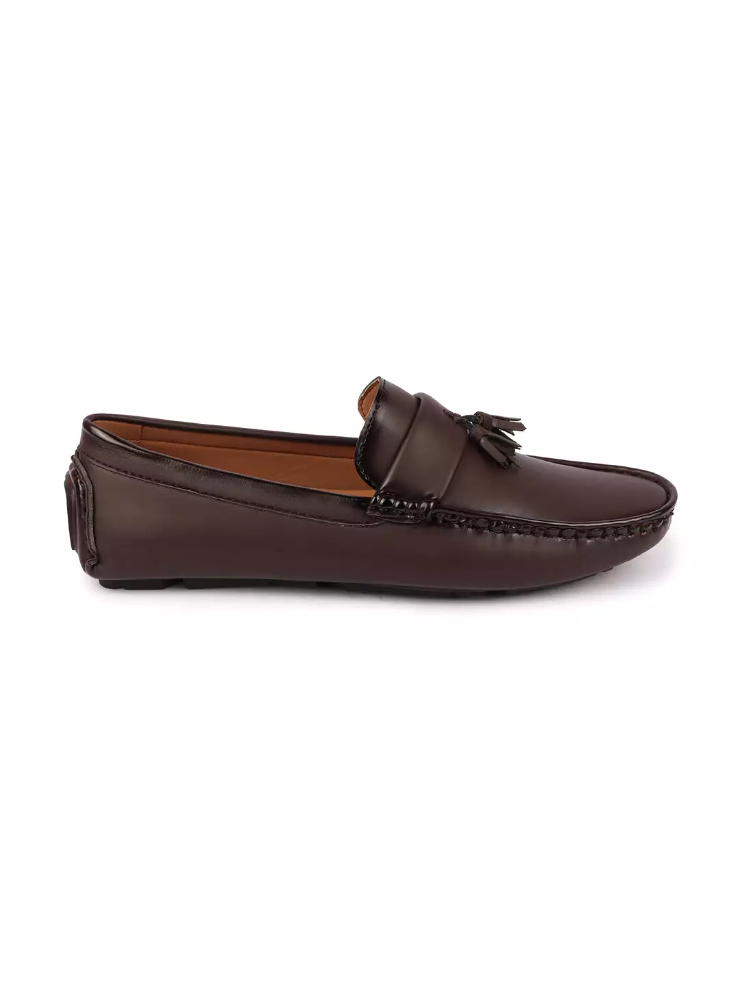 Men Brown Driving Outdoor Tassel Loafer and Moccasin Shoes