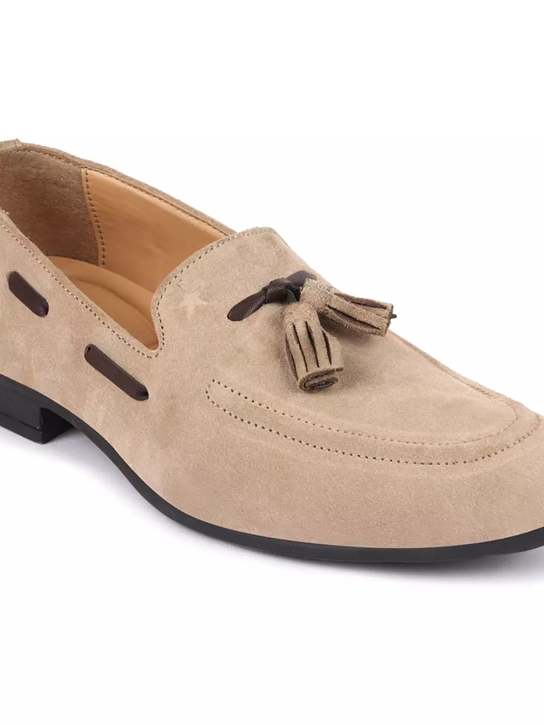 Men Cheeku Suede Leather Casual Tassel Loafer Shoes